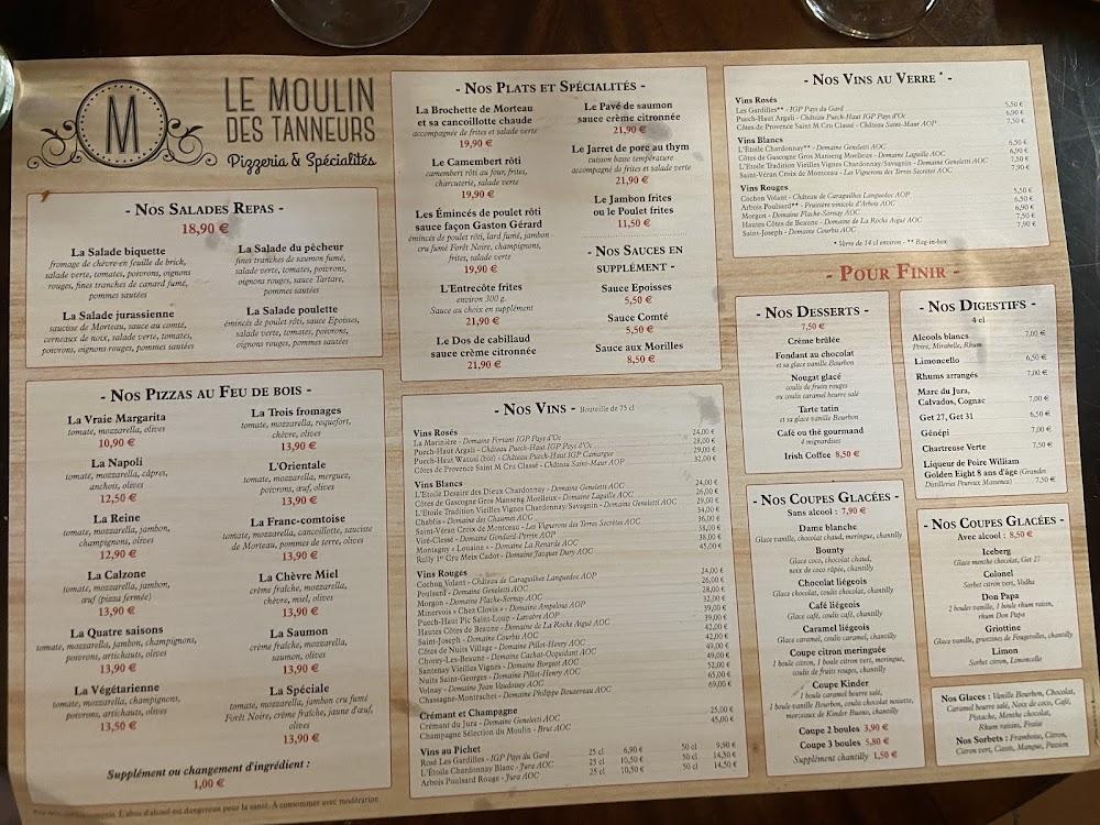 Le Moulin des Tanneurs - Menu Image 1